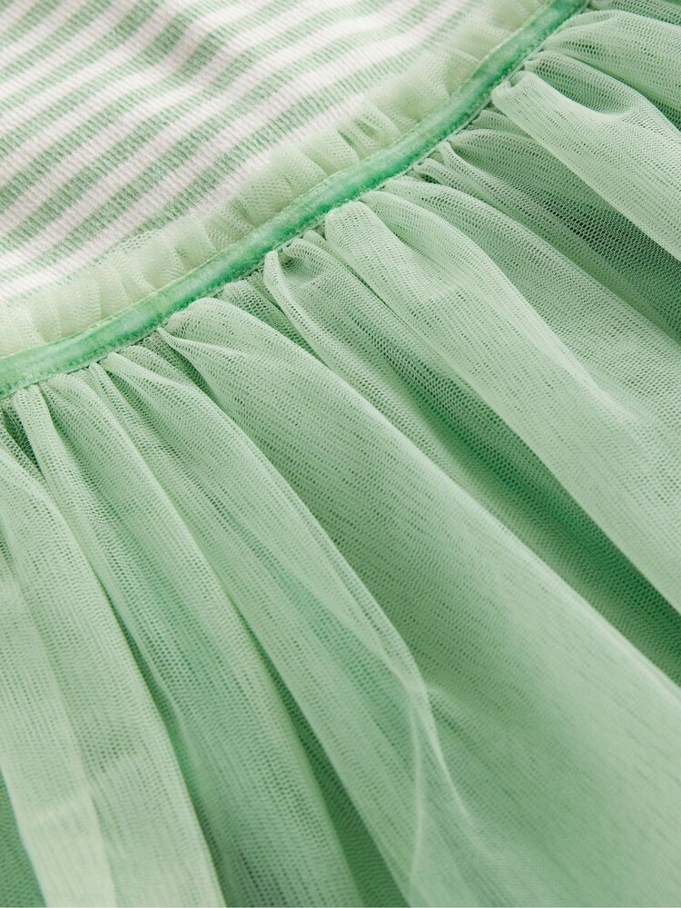 Boden Green Jersey Tulle Mix Dress - Image 2 of 4