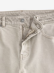 Peščeno bela - Raven kroj - Vintage Wash denim kavbojke - Slika 11 iz 12