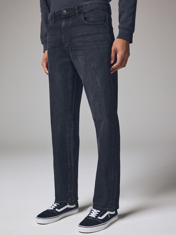 Black Vintage Straight Fit Vintage Stretch Authentic Jeans - Image 1 of 11