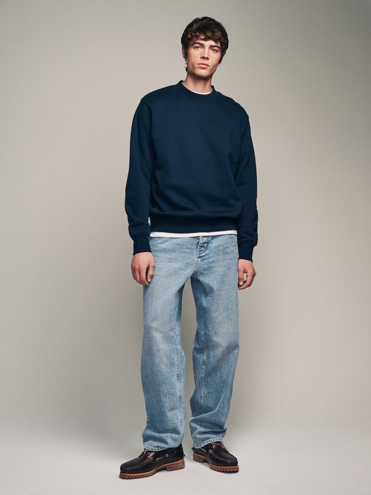 Blue Light Relaxed Fit Vintage Wash Denim Jeans - Image 1 of 9