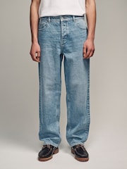 Blue Light Relaxed Fit Vintage Wash Denim Jeans - Image 2 of 9