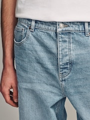 Blue Light Relaxed Fit Vintage Wash Denim Jeans - Image 5 of 9