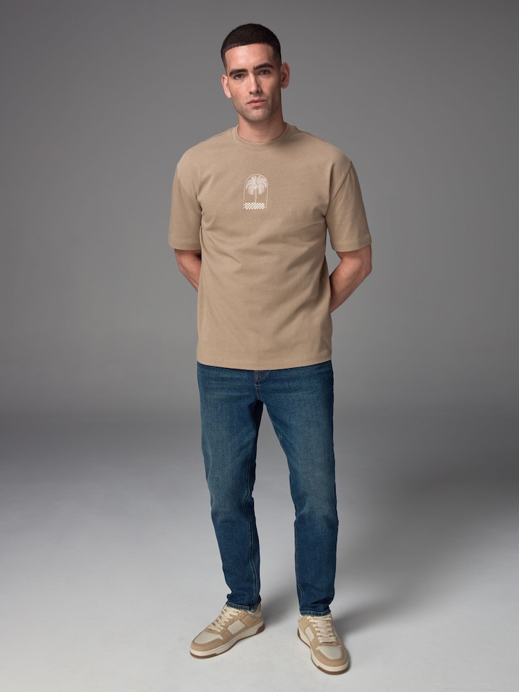 Mittelblau - reguläre Passform mit schmal zulaufendem Bein - Denim-Jeans mit Vintage-Waschung - Bild 2 von 12 Mittelblau - reguläre Passform mit schmal zulaufendem Bein - Denim-Jeans mit Vintage-Waschung - Bild 2 von 12
