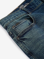 Blue Mid Regular Tapered Fit Vintage Wash Denim Jeans - Image 9 of 12