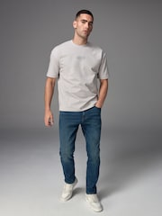 Blue Mid Vintage Slim Fit Vintage Wash Denim Jeans - Image 2 of 12