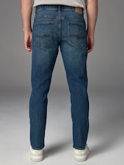 Blue Mid Vintage Slim Fit Vintage Wash Denim Jeans - Image 3 of 12