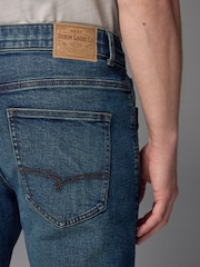 Blue Mid Vintage Slim Fit Vintage Wash Denim Jeans - Image 6 of 12