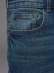 Blue Mid Vintage Slim Fit Vintage Wash Denim Jeans - Image 7 of 12