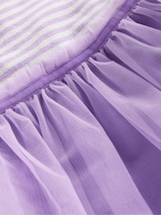 Boden Purple Jersey Tulle Mix Dress - Image 4 of 4
