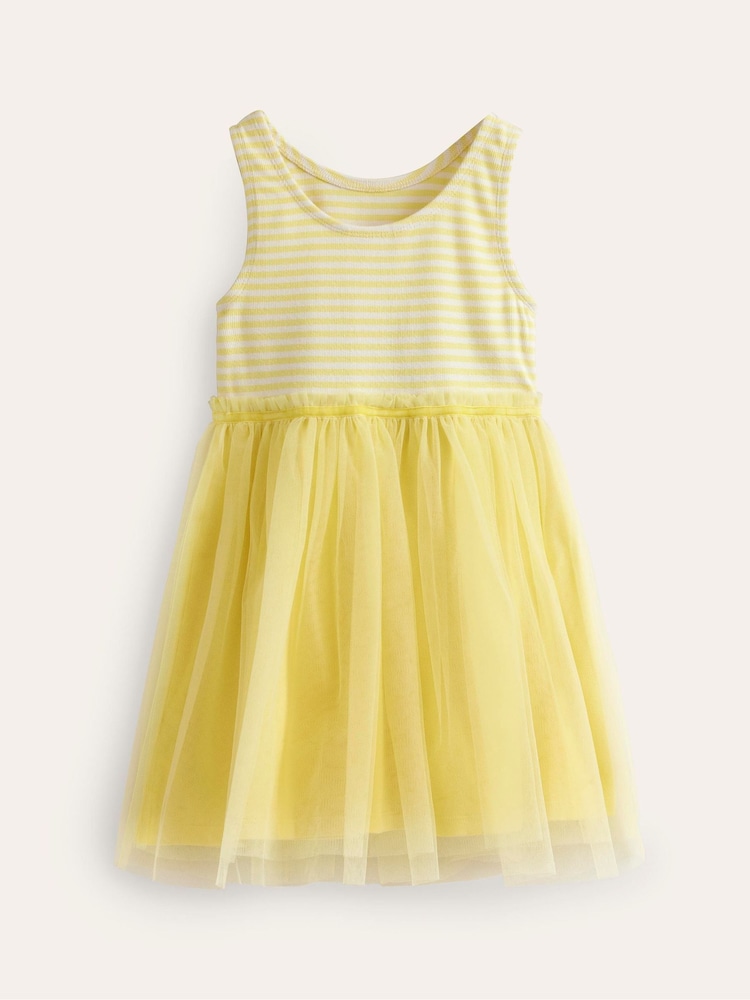 Boden Yellow Jersey Tulle Mix Dress - Image 1 of 3