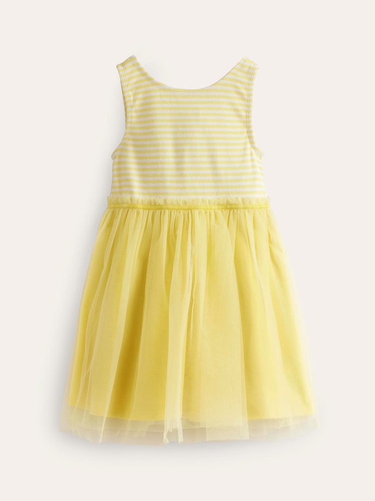 Boden Yellow Jersey Tulle Mix Dress - Image 2 of 3