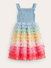 Boden Blue Rainbow Skirt Tulle Dress - Image 1 of 4
