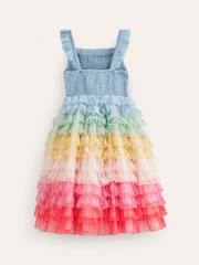 Boden Blue Rainbow Skirt Tulle Dress - Image 2 of 4