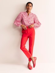 Boden Red Blouson Sleeve Blouse - Image 3 of 5