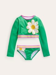 Boden Green Long Sleeve Flower SwinSuit - Image 1 of 3