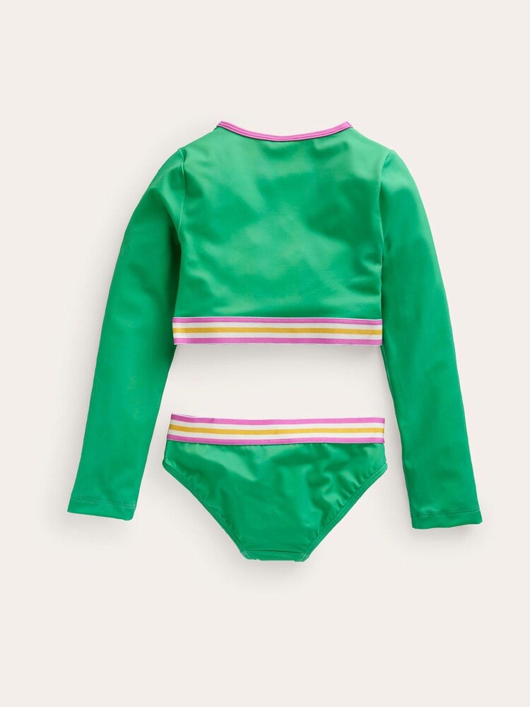 Boden Green Long Sleeve Flower SwinSuit - Image 2 of 3