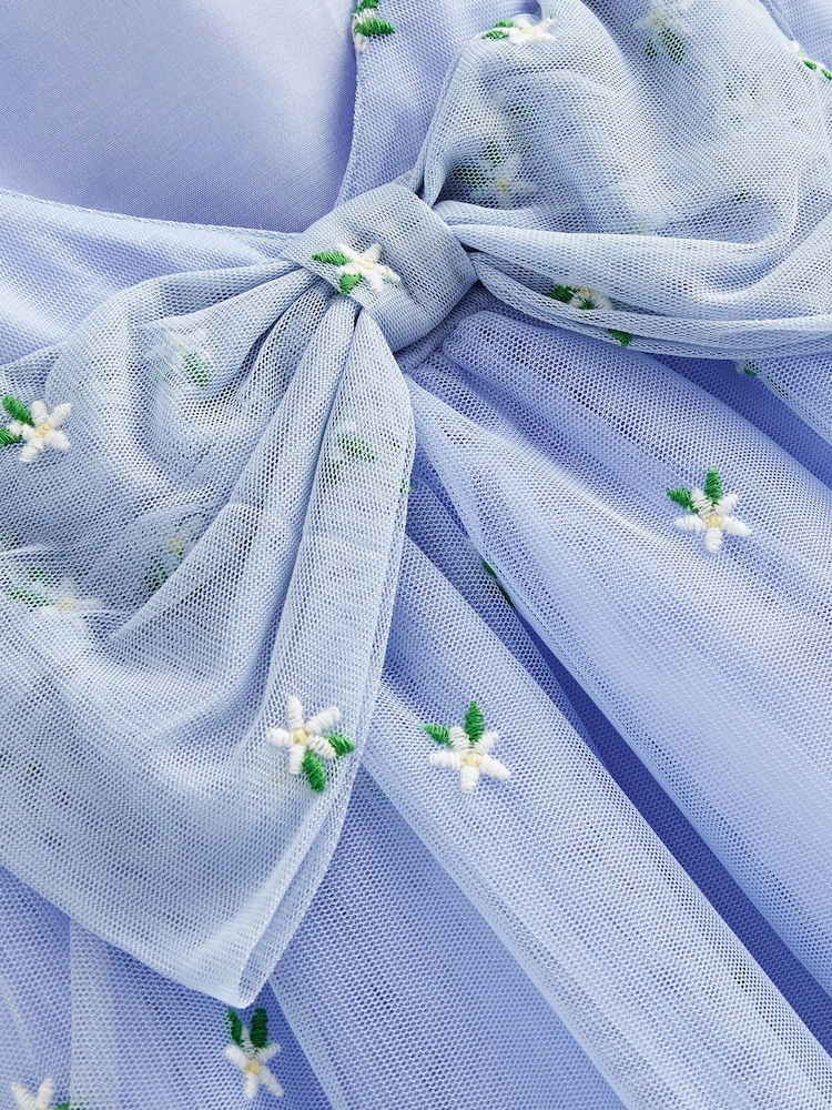 Boden Blue Bow Back Tulle Dress - Image 3 of 3