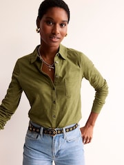 Boden Green Amelia Jersey 100% Cotton Shirt - Image 1 of 5