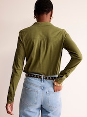 Boden Green Amelia Jersey 100% Cotton Shirt - Image 2 of 5
