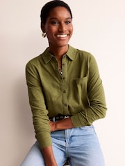 Boden Green Amelia Jersey 100% Cotton Shirt - Image 3 of 5