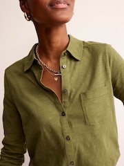 Boden Green Amelia Jersey 100% Cotton Shirt - Image 4 of 5