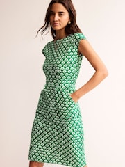 Boden Green Mosaic 100% Cotton Florrie Jersey Dress - Image 1 of 5