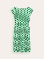 Boden Green Mosaic 100% Cotton Florrie Jersey Dress - Image 5 of 5