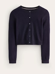 Boden Blue Eva Cashmere Cropped Cardigan - Image 5 of 6