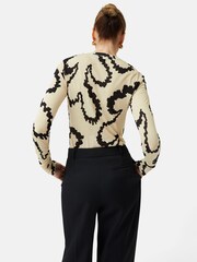 Jigsaw Cream Hydra Coral Sheer Cotton Top - Image 2 of 6