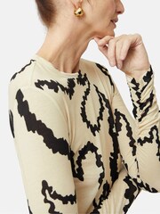 Jigsaw Cream Hydra Coral Sheer Cotton Top - Image 6 of 6