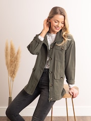Lakeland Leather Green Suri Safari 100% Cotton Jacket - Image 1 of 3