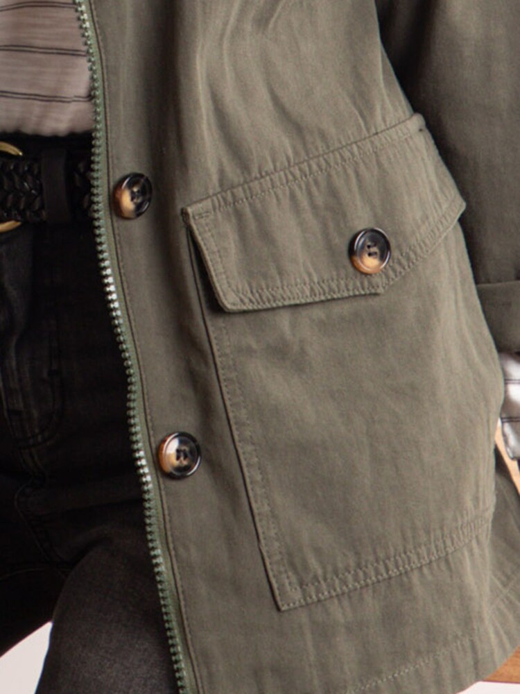 Lakeland Leather Green Suri Safari 100% Cotton Jacket - Image 3 of 3