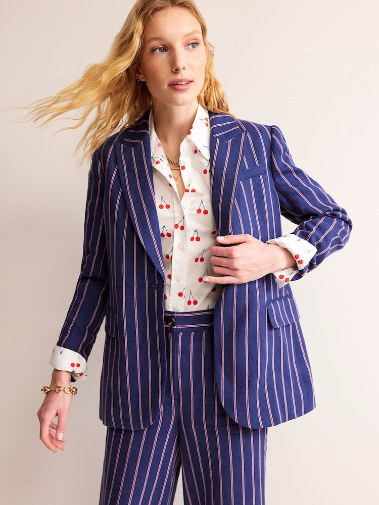 Boden Blue Bloomsbury Interest Blazer - Image 1 of 5