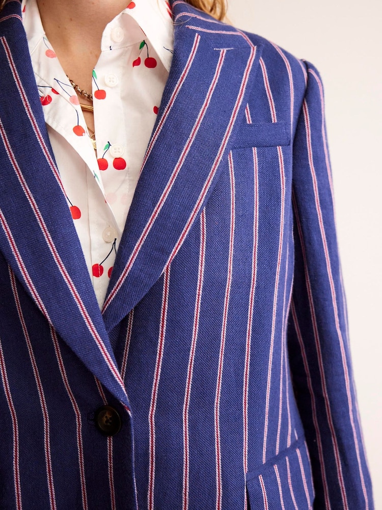 Boden Blue Bloomsbury Interest Blazer - Image 2 of 5