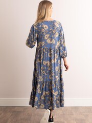 Lakeland Leather Blue Tiffany Floral Midi Dress - Image 2 of 6