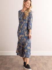 Lakeland Leather Blue Tiffany Floral Midi Dress - Image 5 of 6