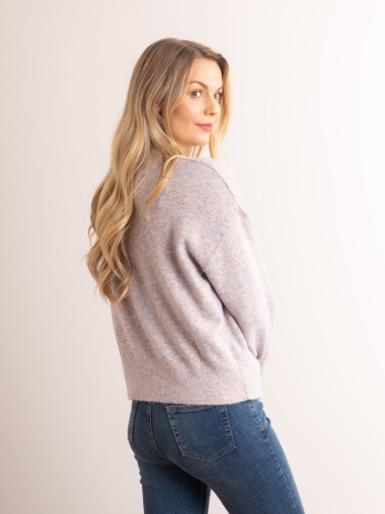 Lakeland Leather Natural Sheeka High Neck Jumper - Image 2 of 6