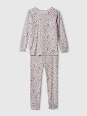 Gap Pink Floral Organic Cotton Graphic Print Pyjama Set (12mths-5yrs) - Image 1 of 1