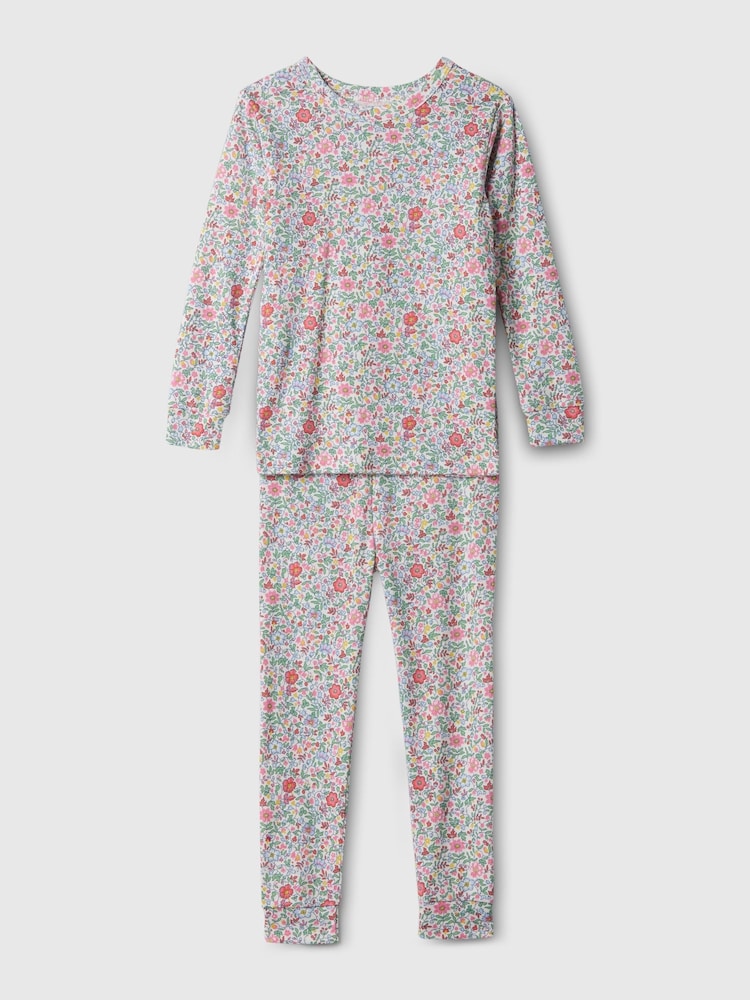 Gap Pink Floral Organic Cotton Graphic Print Pyjama Set (12mths-5yrs) - Image 1 of 1