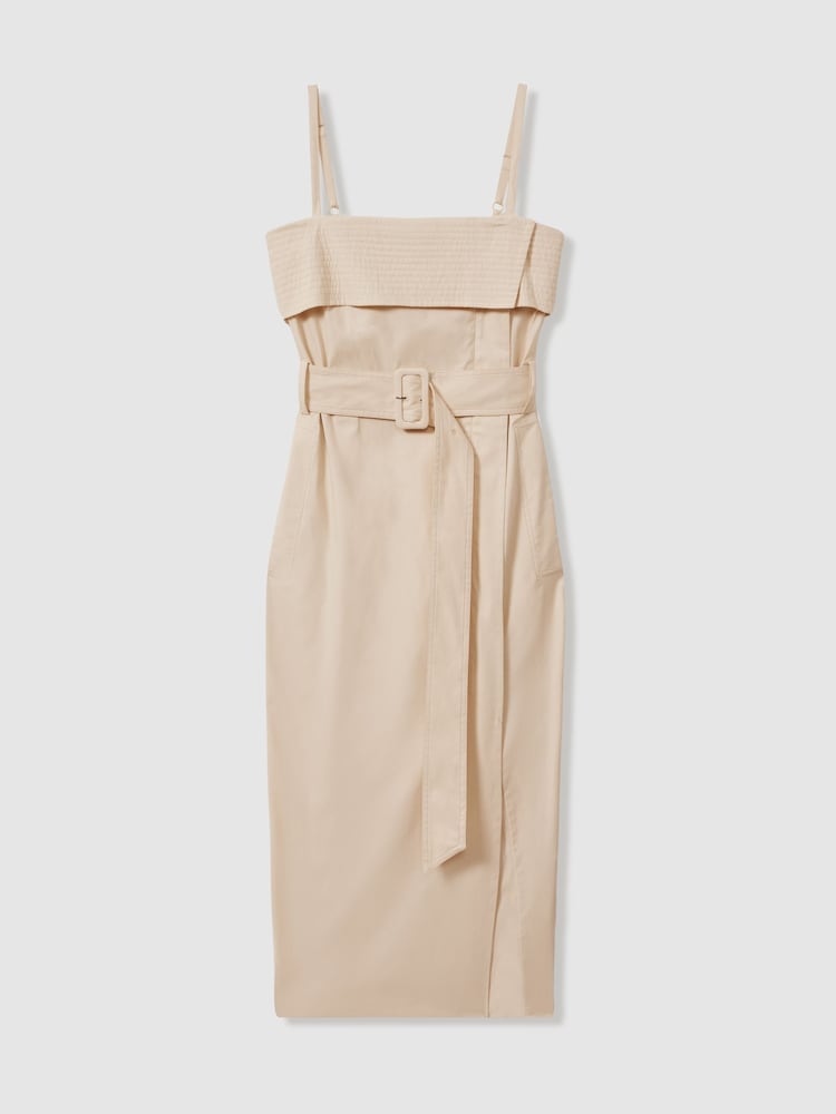 Reiss Stone Dhalia Cargo Belted Midi Dress - Image 2 of 5
