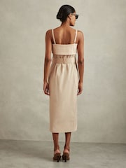 Reiss Stone Dhalia Cargo Belted Midi Dress - Image 4 of 5