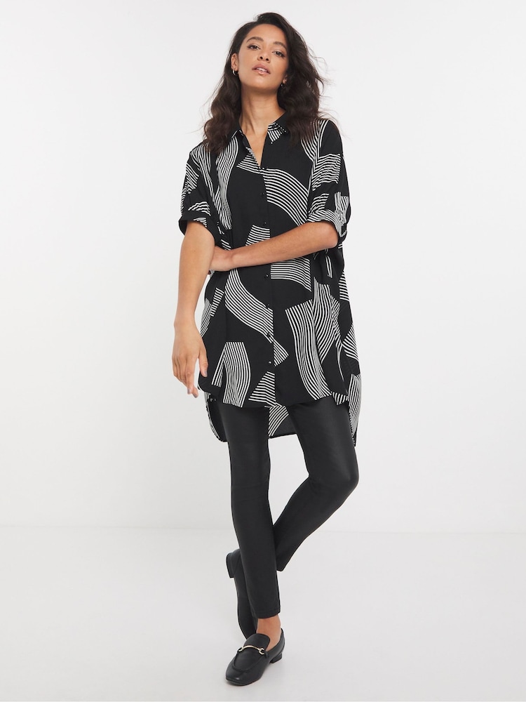 JD Williams Mono Print Uma Blouse - Image 1 of 3