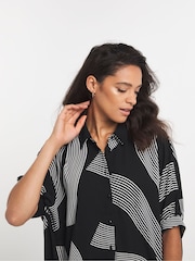 JD Williams Mono Print Uma Blouse - Image 3 of 3
