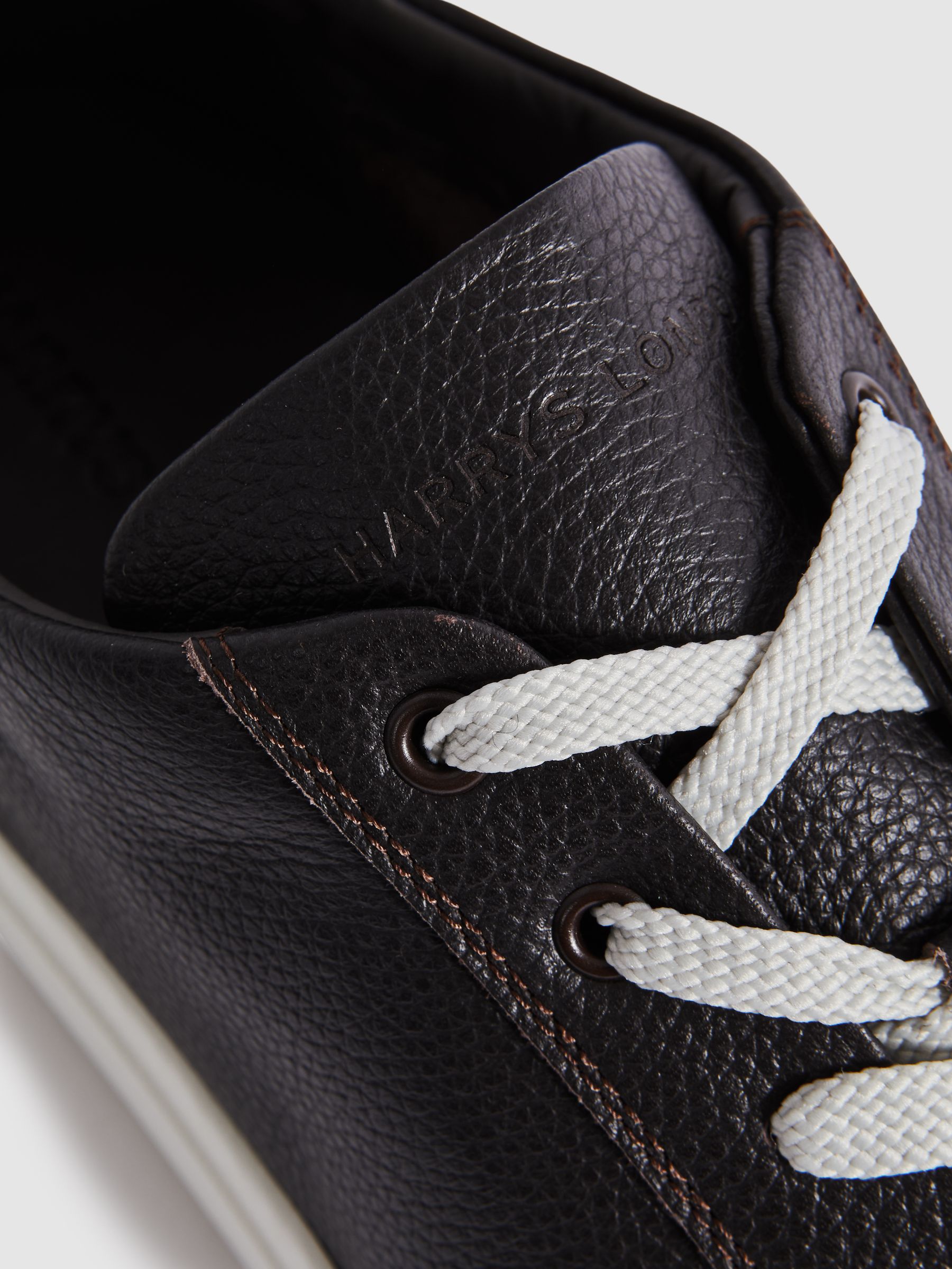 Harrys London Grained Leather Trainers - Image 4 of 4