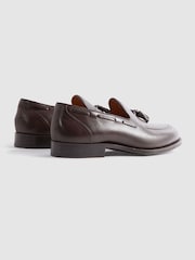Reiss Dark Brown Clayton Leather Tassel Loafers - Image 4 of 5