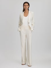 Reiss Cream Millie Flared Suit Trousers - Image 6 of 6