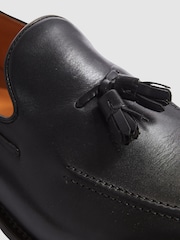 Reiss Black Clayton Leather Tassel Loafers - Image 3 of 3