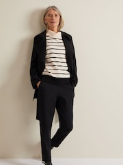 Phase Eight Cream Salima Stripe Funnel Neck Jumper - Image 1 of 6