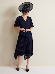 Phase Eight Blue Bow Front Slingback Block Heel Shoes - Image 7 of 7