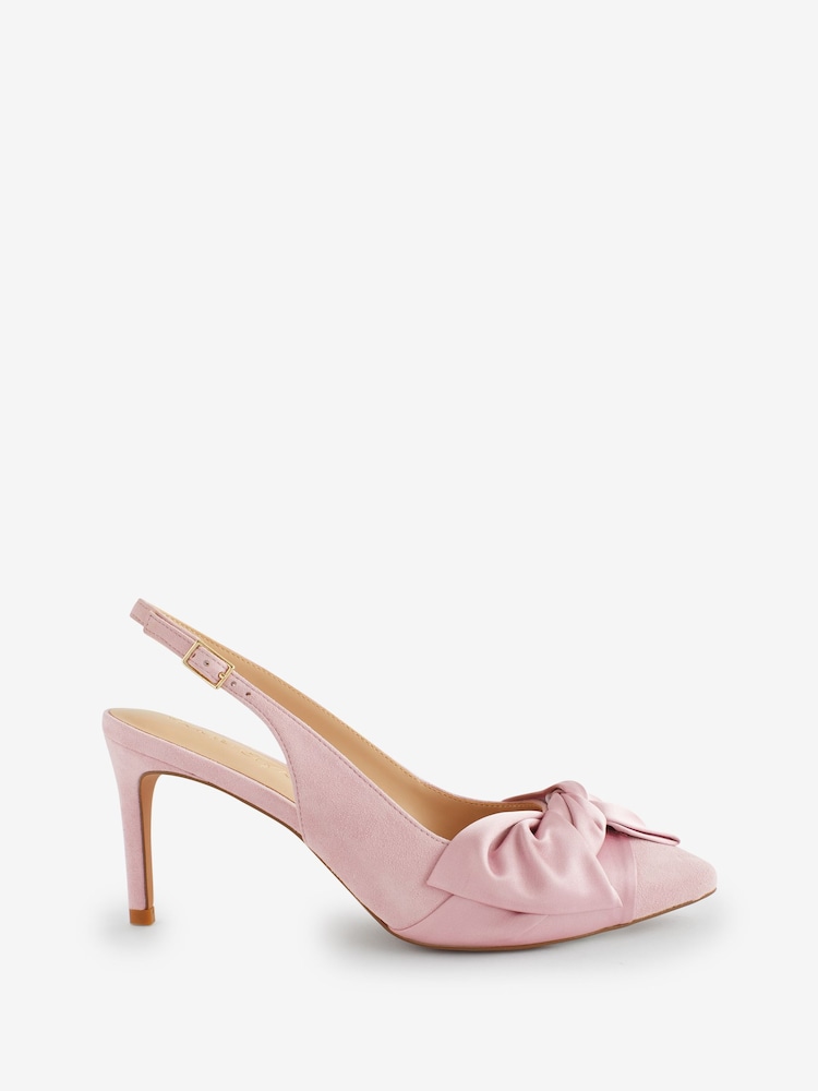 Phase Eight Pink Twist Front Slingback Shoes - Image 1 of 8